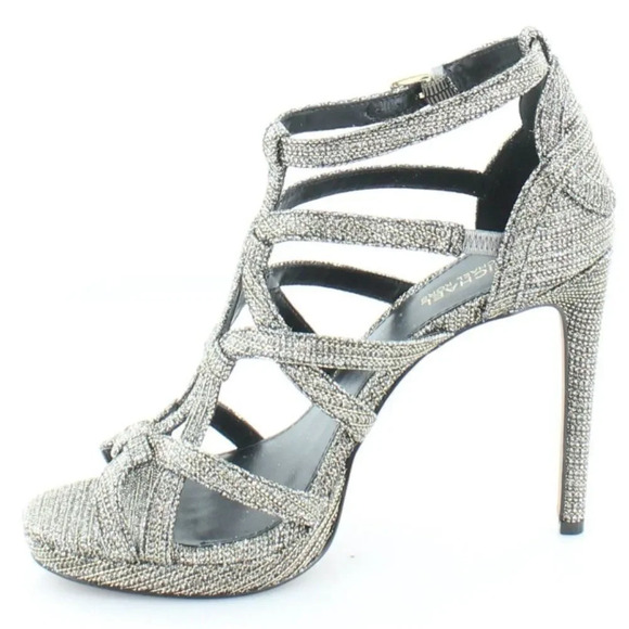 MICHAEL Michael Kors Glitter Champagne Heels Sz 7 - Picture 4 of 16